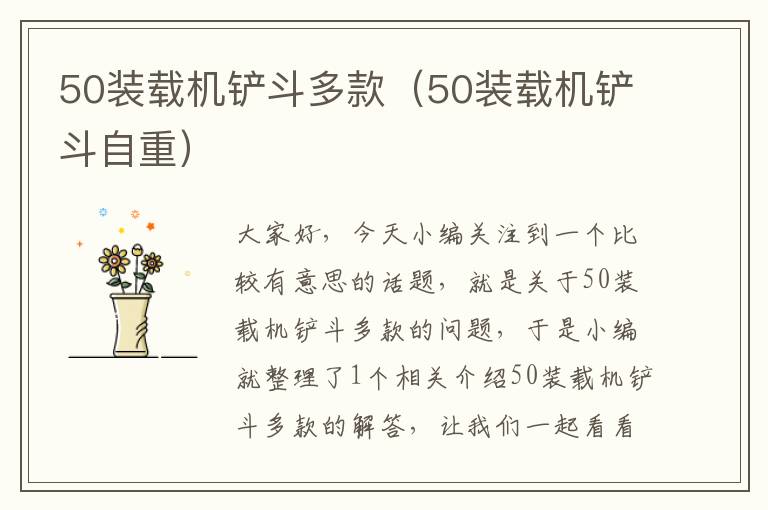 50装载机铲斗多款（50装载机铲斗自重）