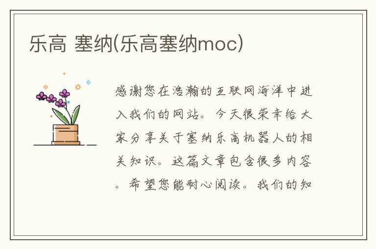 乐高 塞纳(乐高塞纳moc)