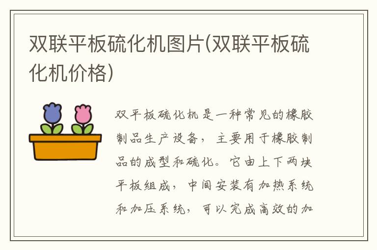 双联平板硫化机图片(双联平板硫化机价格)