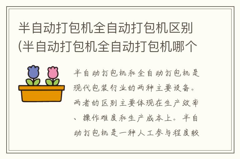 半自动打包机全自动打包机区别(半自动打包机全自动打包机哪个好)